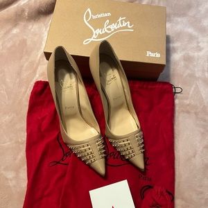 Christian Louboutin Nude & Gold Heels